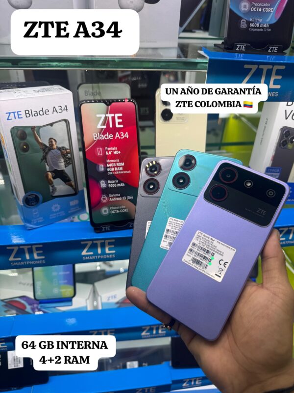ZTE A34 64 GB INTERNA 4 + 2 Ram