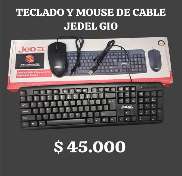 Teclado + mouse de cable