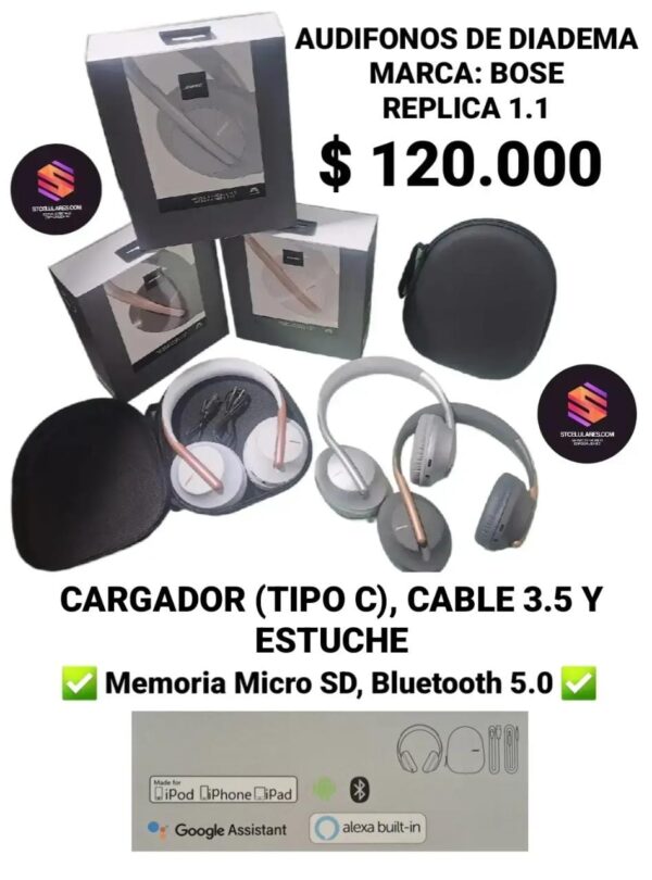 Audifonos diadema marca Bose Replica
